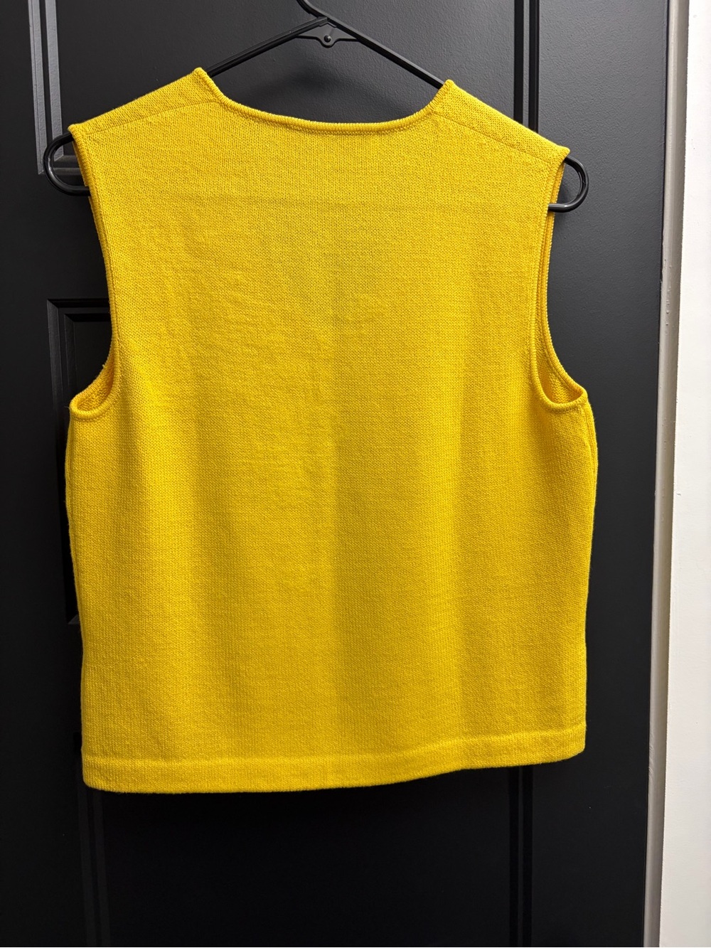 St. John Bright Yellow V-Neck Knit Tank - Picture 3 of 3